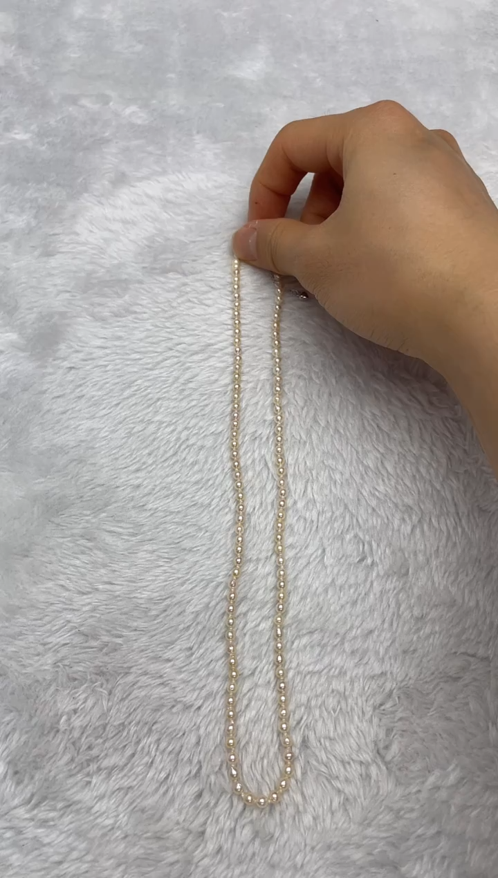 项链银S925镶嵌海水珍珠AK羽皇金3.5-4mm