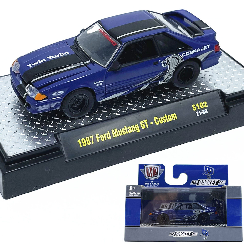 1:64M2车模1987福特野马GTCustom跑车仿真合金车模型收藏摆件