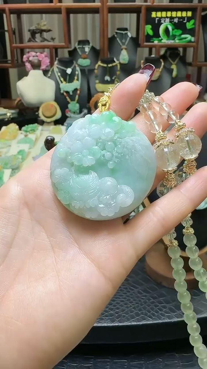 【闪购商品】翡翠颈饰未镶嵌翡翠毛衣链