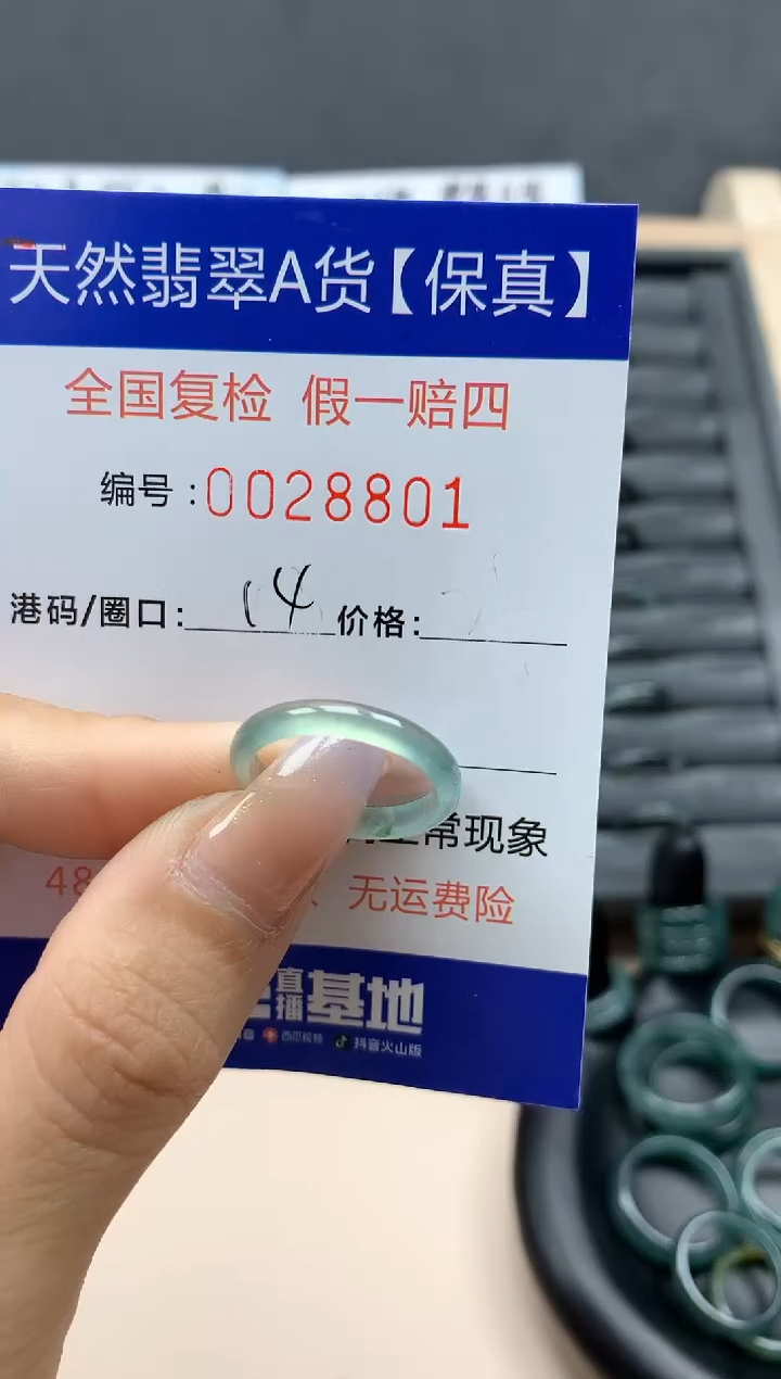 【闪购商品】翡翠戒指未镶嵌天然28801