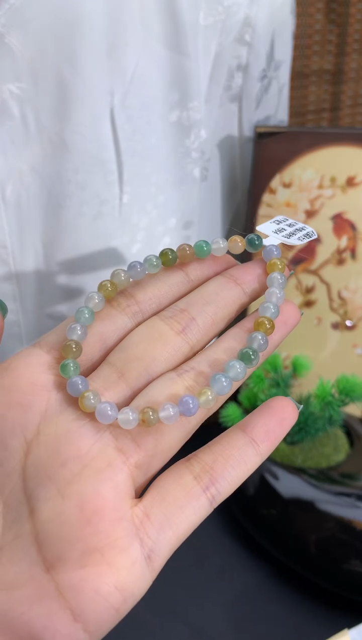 未镶嵌手串翡翠卡4.9-5.7mm