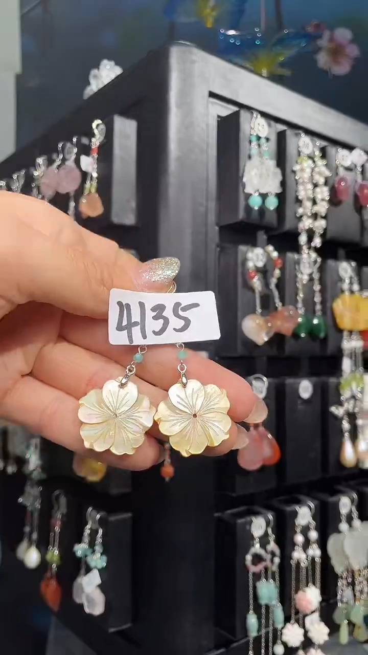 银S925镶嵌耳饰紫晶喜欢拍