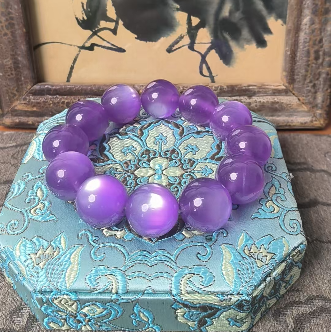 陆国风复古紫手串