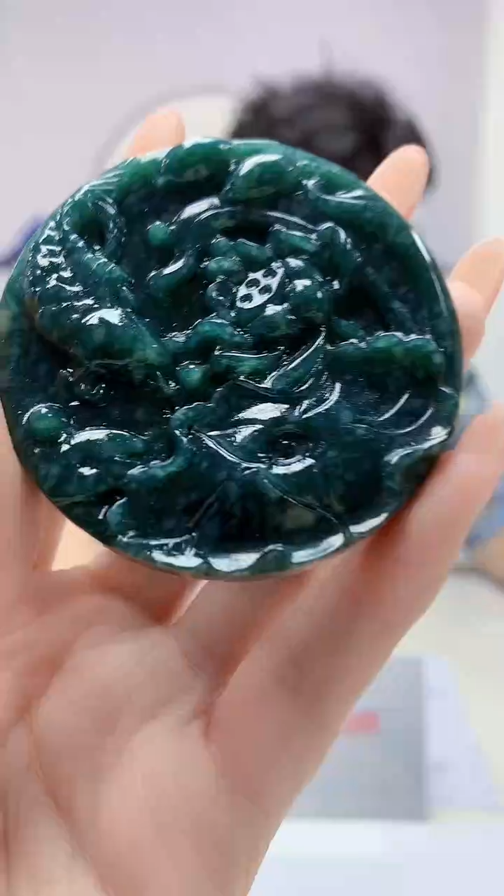 【闪购商品】定制翡翠未镶嵌4688DD-毛货挂件45