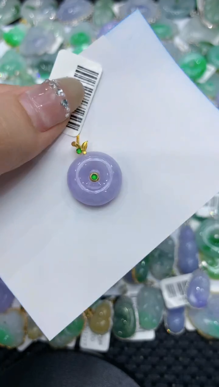 【闪购商品】翡翠颈饰18K金镶嵌222222222