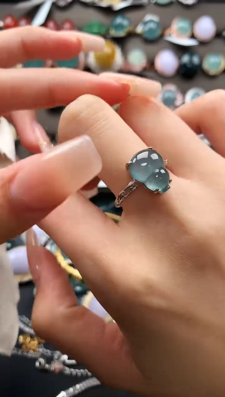 【闪购商品】翡翠戒指银S925镶嵌2353463