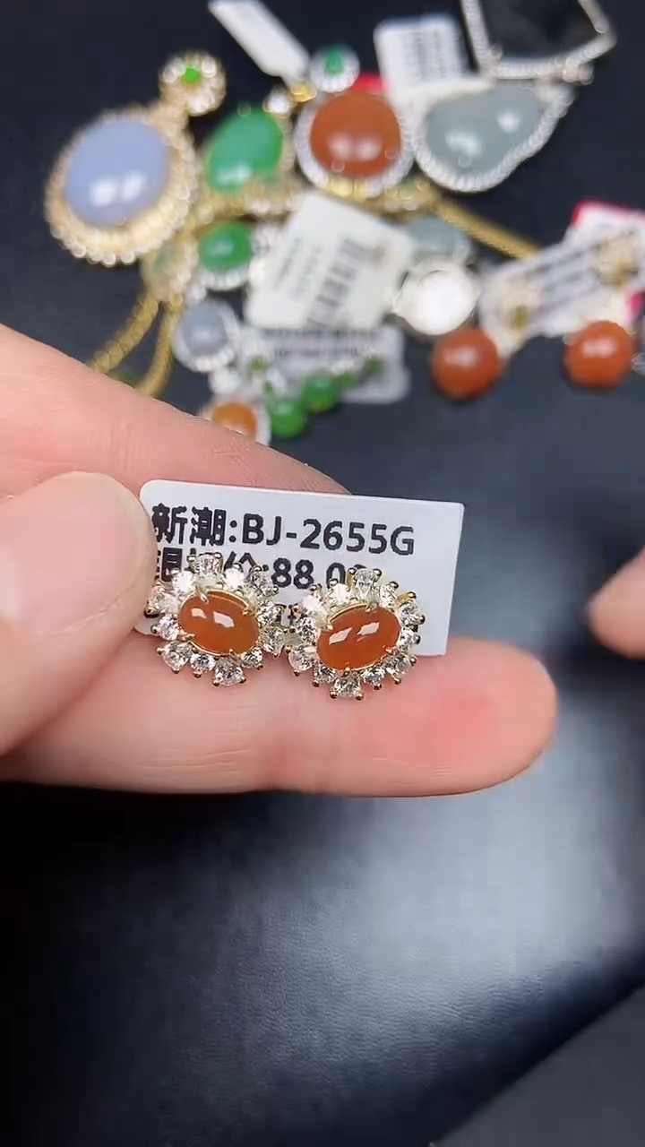 银S925镶嵌戒指翡翠1280