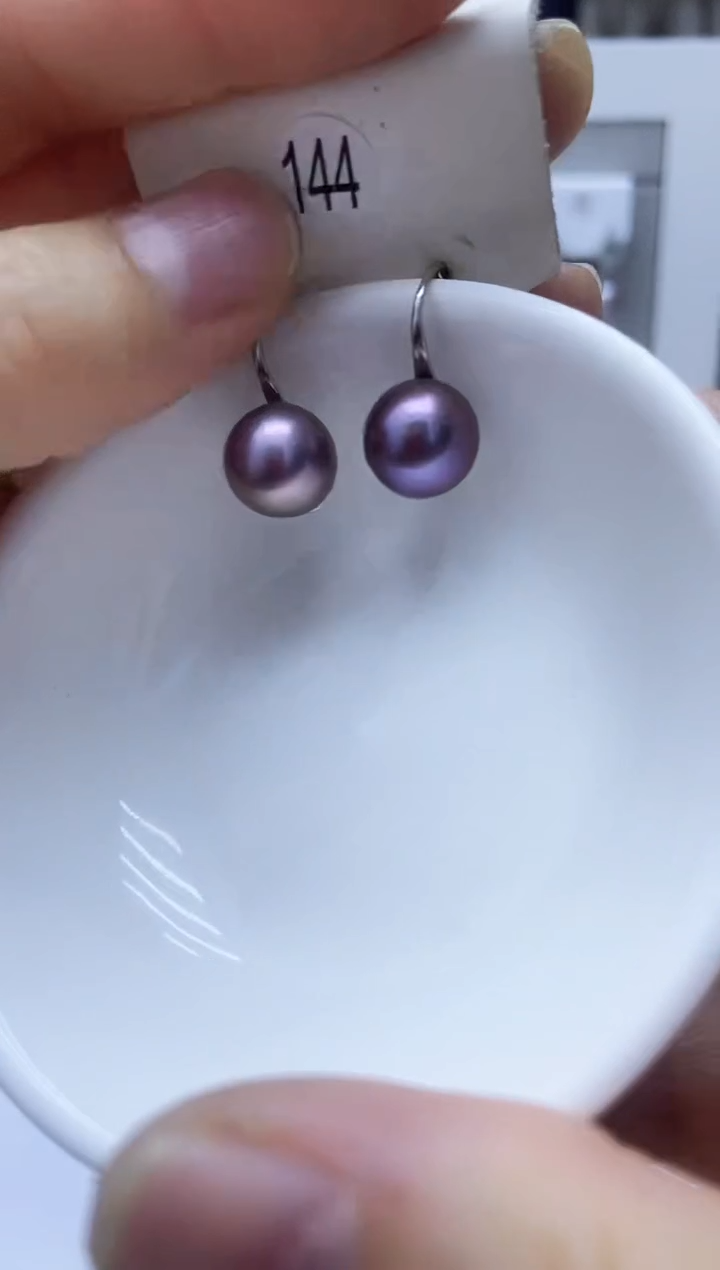 【闪购商品】淡水珍珠耳饰银S925镶嵌144