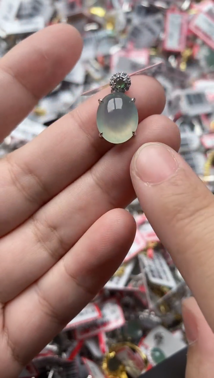 【闪购商品】翡翠戒指银S925镶嵌2222---9