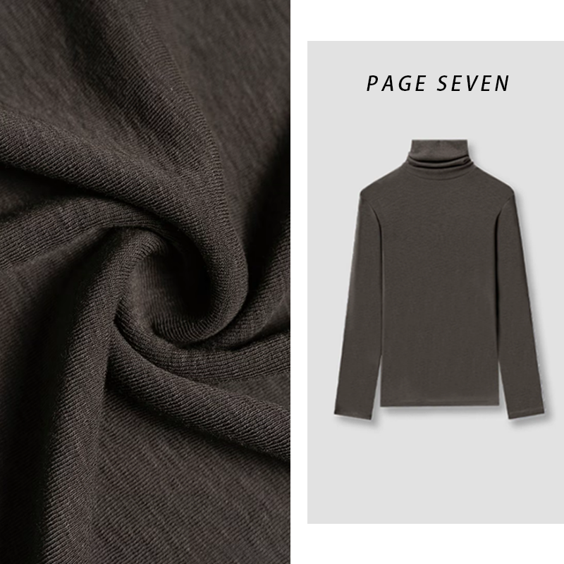 【不加绒】2025年新款面膜T恤长袖高领高领洋气弹力秋冬上衣10001 