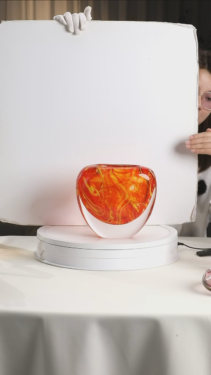 茶盏琉璃水晶花瓶