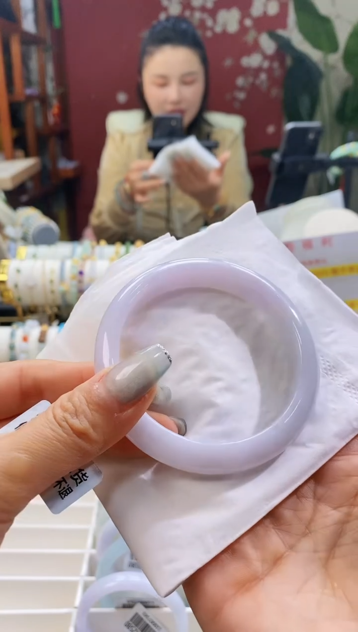 【闪购商品】翡翠手镯未镶嵌95粉紫5859/12.3*7.9