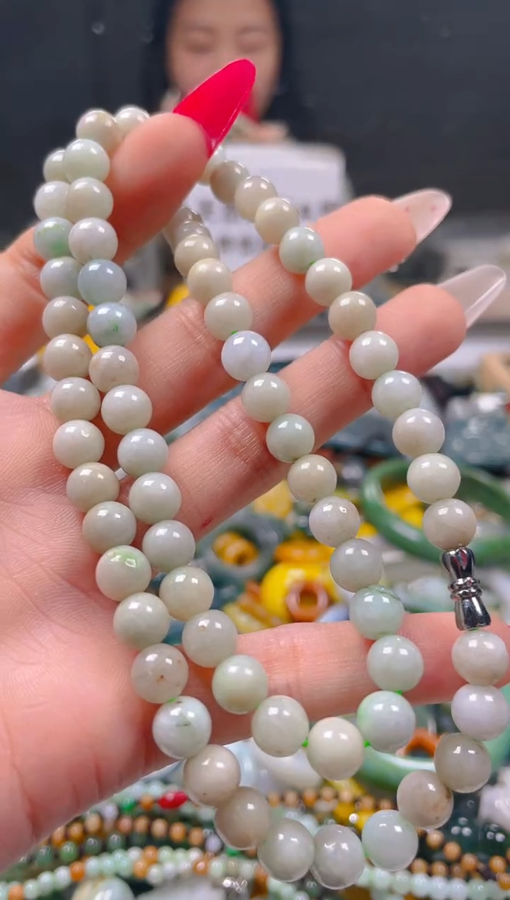 【闪购商品】翡翠颈饰未镶嵌7MM/D/翡翠A货一图一物