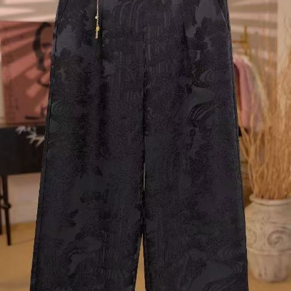 高山流水｜新中式国风加绒加厚棉服裤子-5590