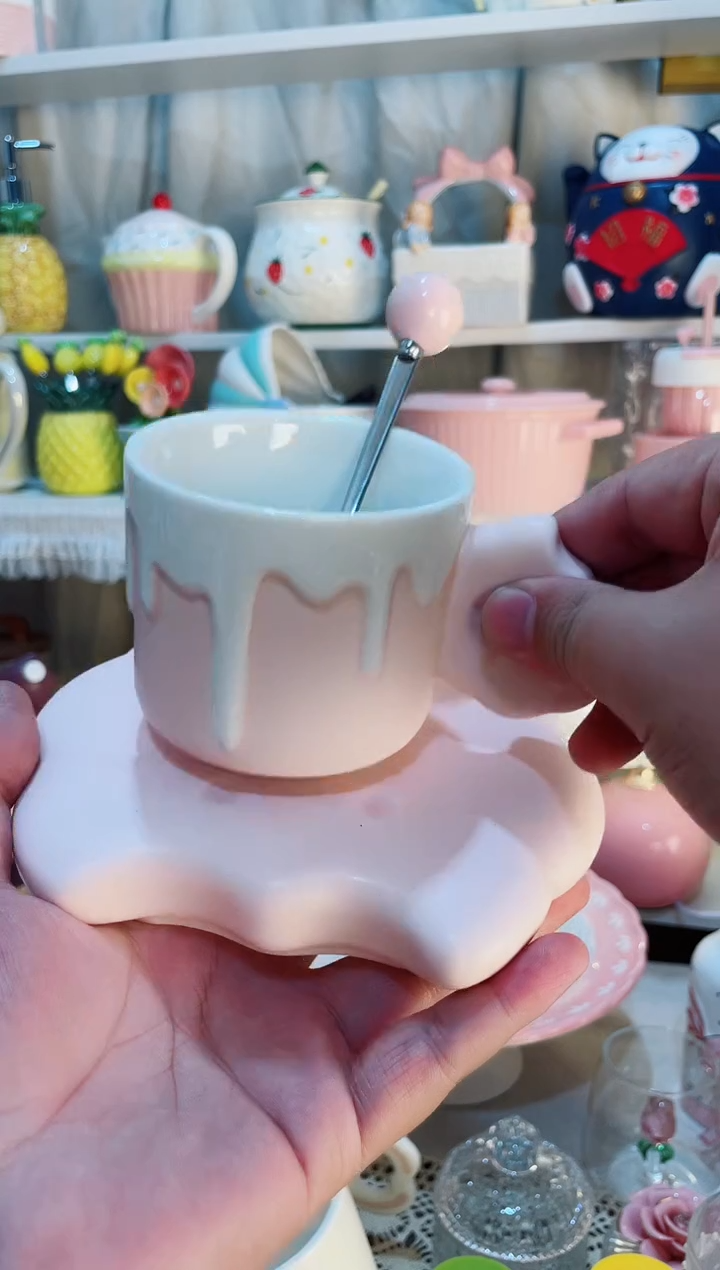 【闪购商品】瓷片饼干咖啡杯 发货快质量好 