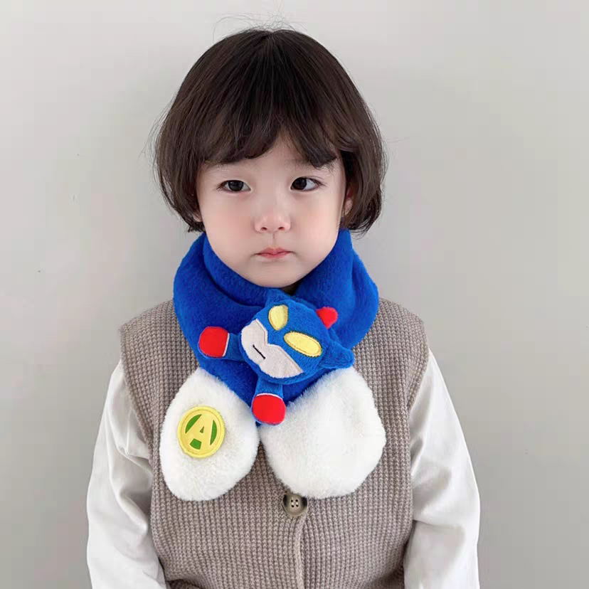 男韩版保暖卡通风休闲风围巾日韩甜美冬季幼儿百搭