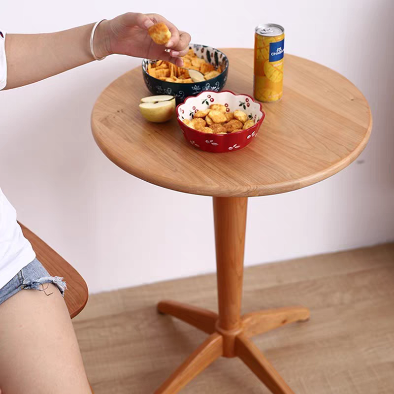 樱桃木茶几小圆几复古