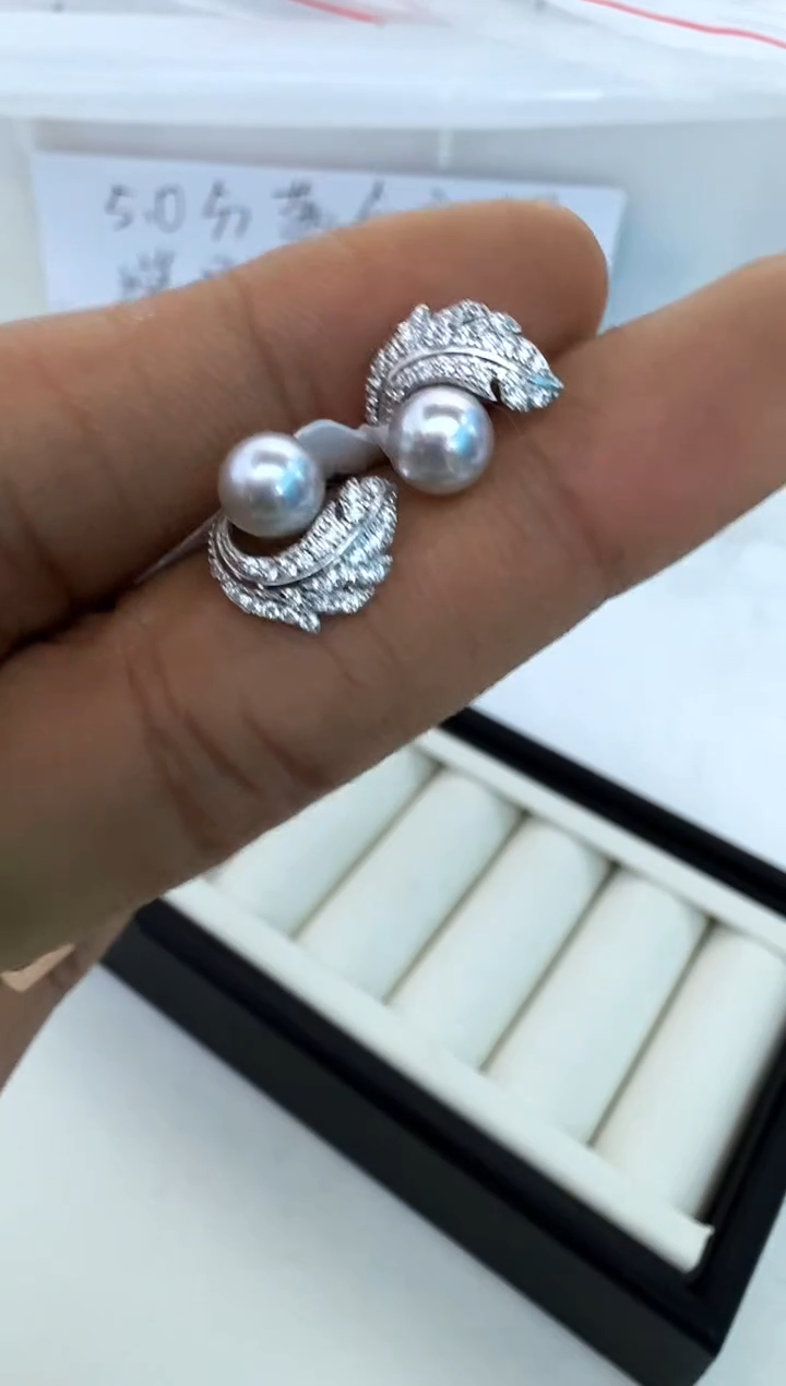 【闪购商品】海水珍珠耳饰银S925镶嵌耳钉