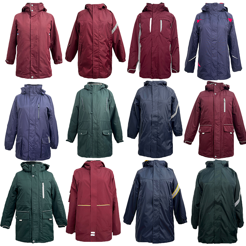 小学生校服冲锋衣可拆卸二合一儿童棉服加绒加厚枣红藏青色墨绿色