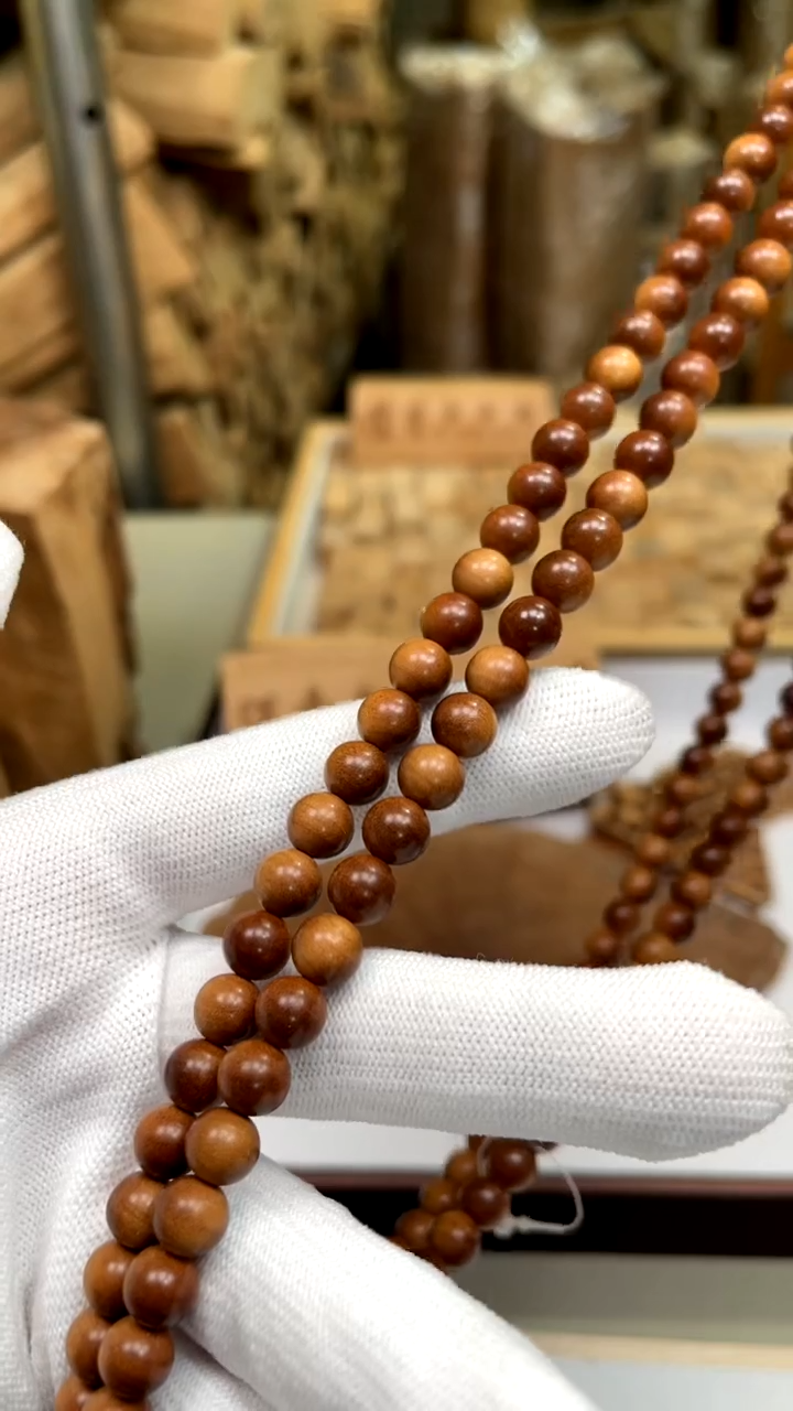 【闪购商品】檀香木其他0.8/108颗黑肉虎皮纹沉水