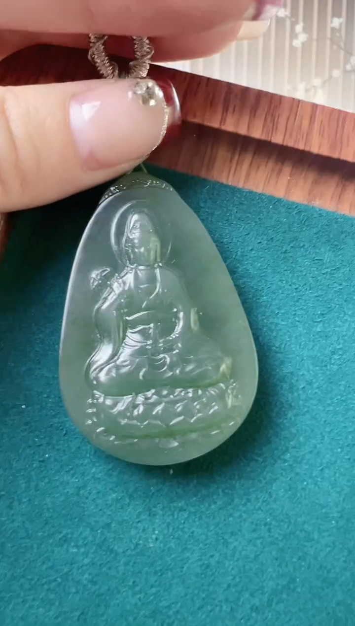 【闪购商品】和田玉颈饰未镶嵌和田玉观音吊坠水滴