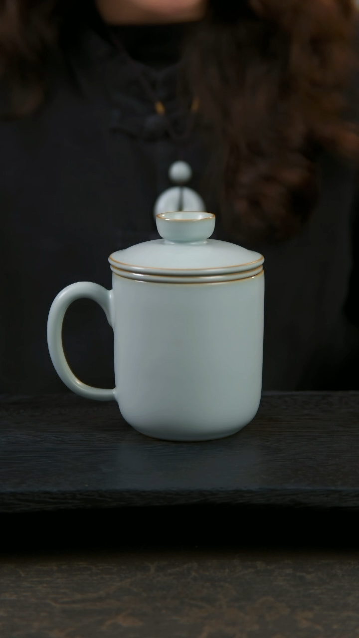 【闪购商品】杯无奇杯，带盖带茶漏设计，默认开片