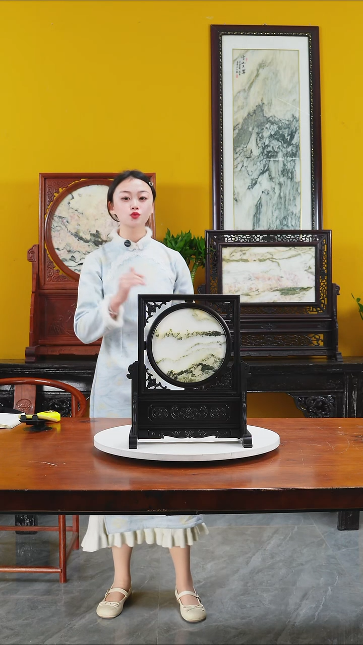 石材天然大理石画摆件