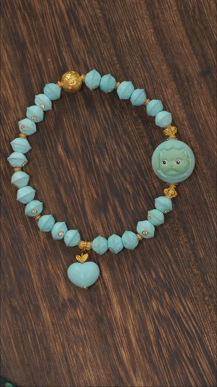 【闪购商品】绿松石手链18K金镶嵌1