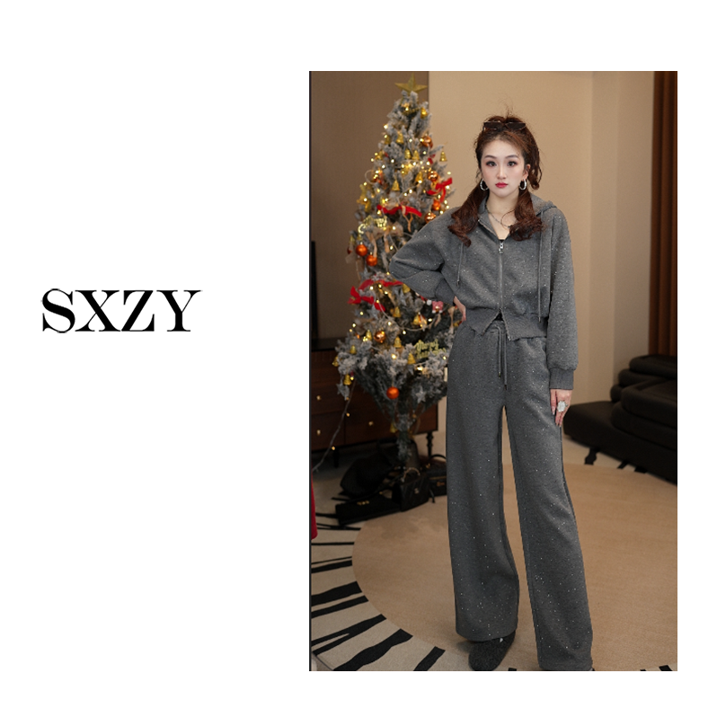 SXZY‘【星光点点 裤子】百搭显瘦宽松显瘦百搭毛织裤