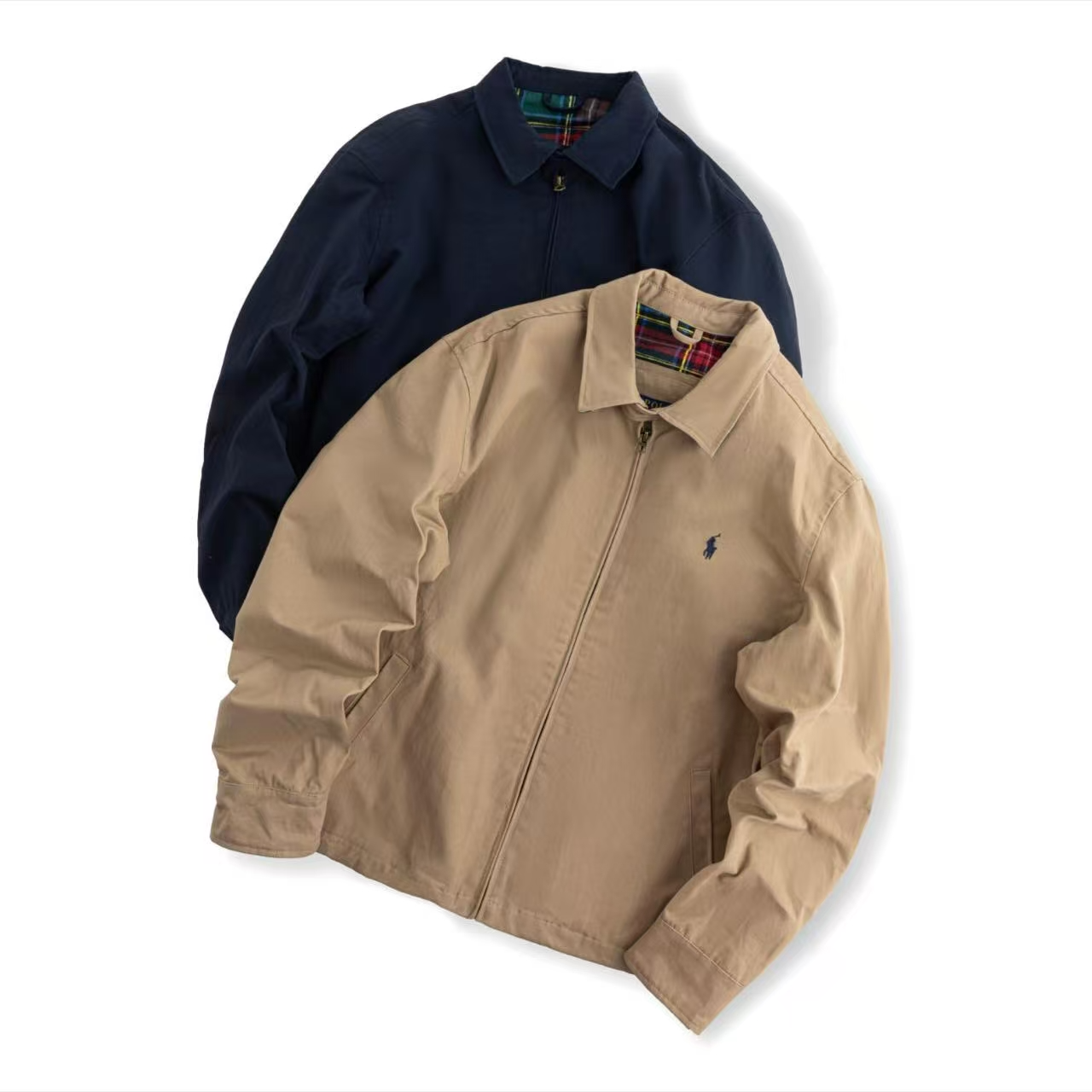 小马翻领棉服老干部收口袖拉链翻领夹克棉服老钱风