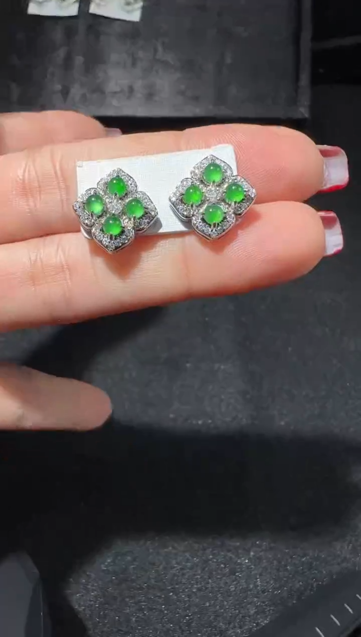 【闪购商品】翡翠耳饰未镶嵌1607多样性发货拍一发一