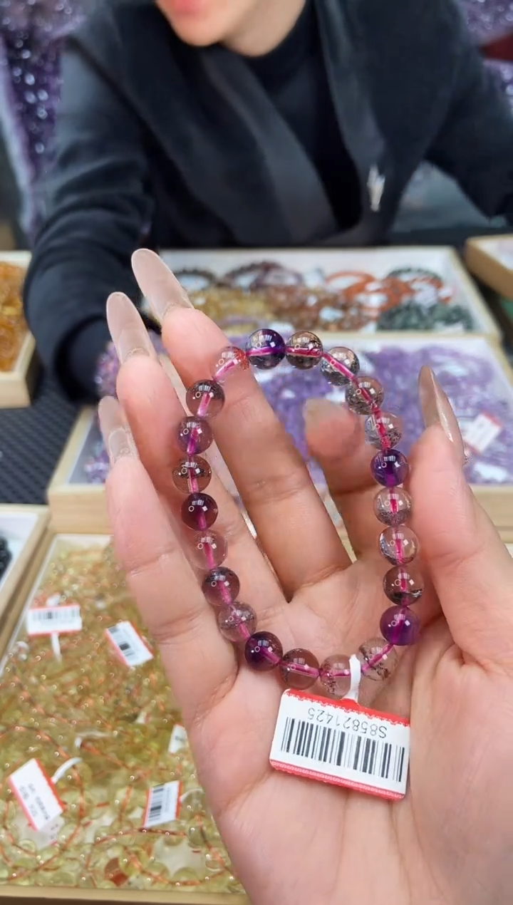 【闪购商品】发晶手链未镶嵌超七卡8mm+