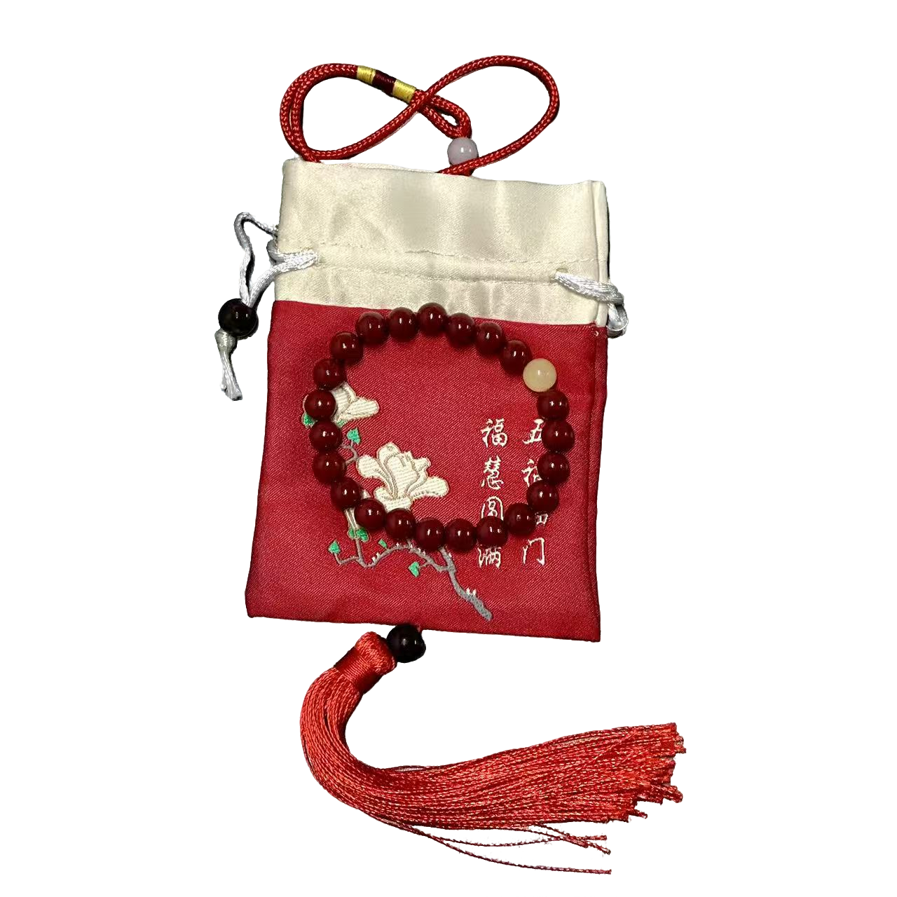 朱砂款手工串珠手串