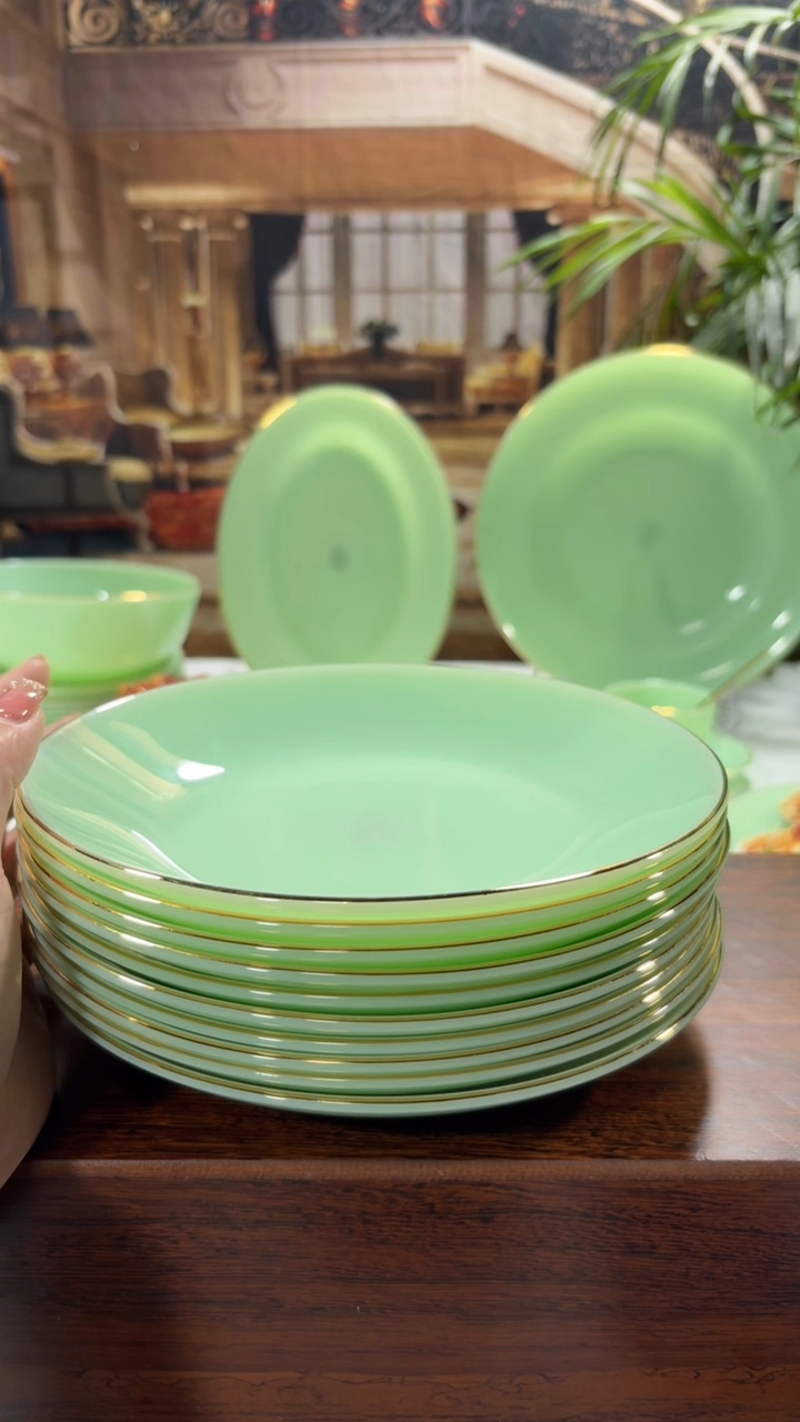 【闪购商品】...8英寸深盘10个  玉瓷【贝美】 