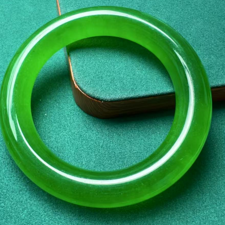 慕晶优选手镯 A1076满绿大胖圆手镯