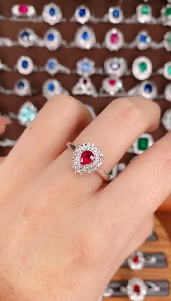 【闪购商品】红宝石18K金戒指18K金镶嵌0.80克拉