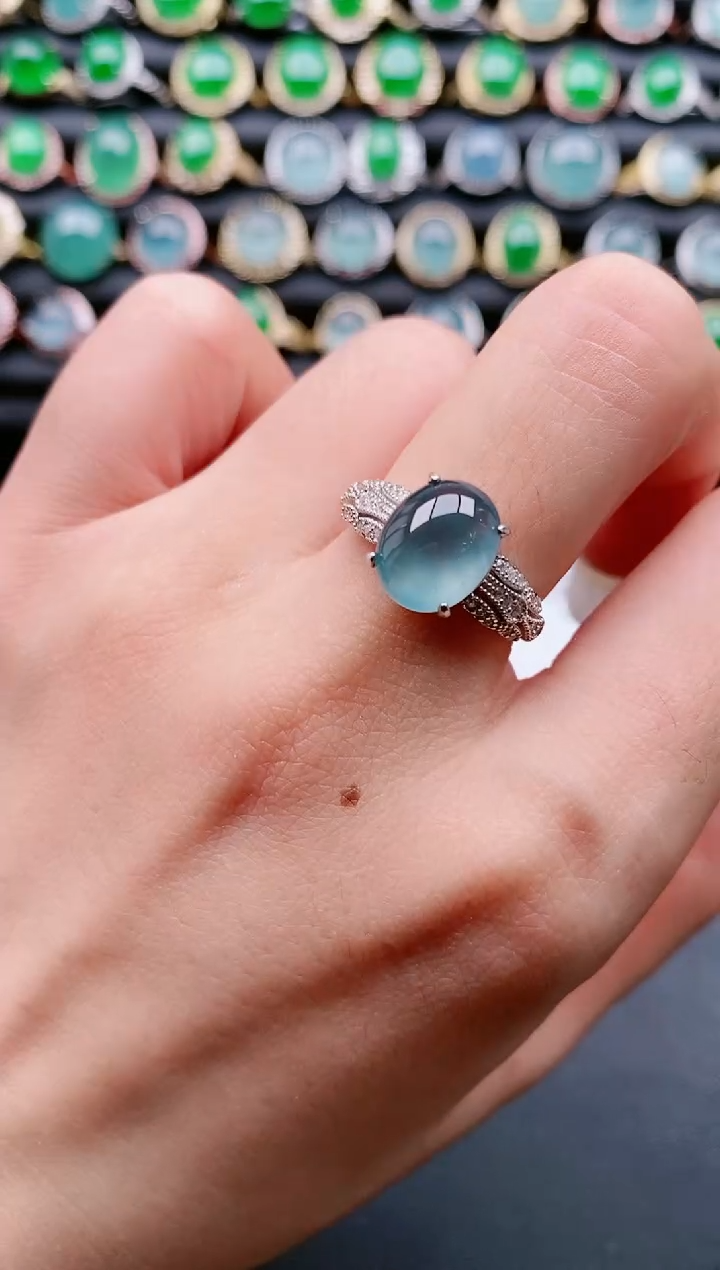 【闪购商品】翡翠戒指银S925镶嵌11111