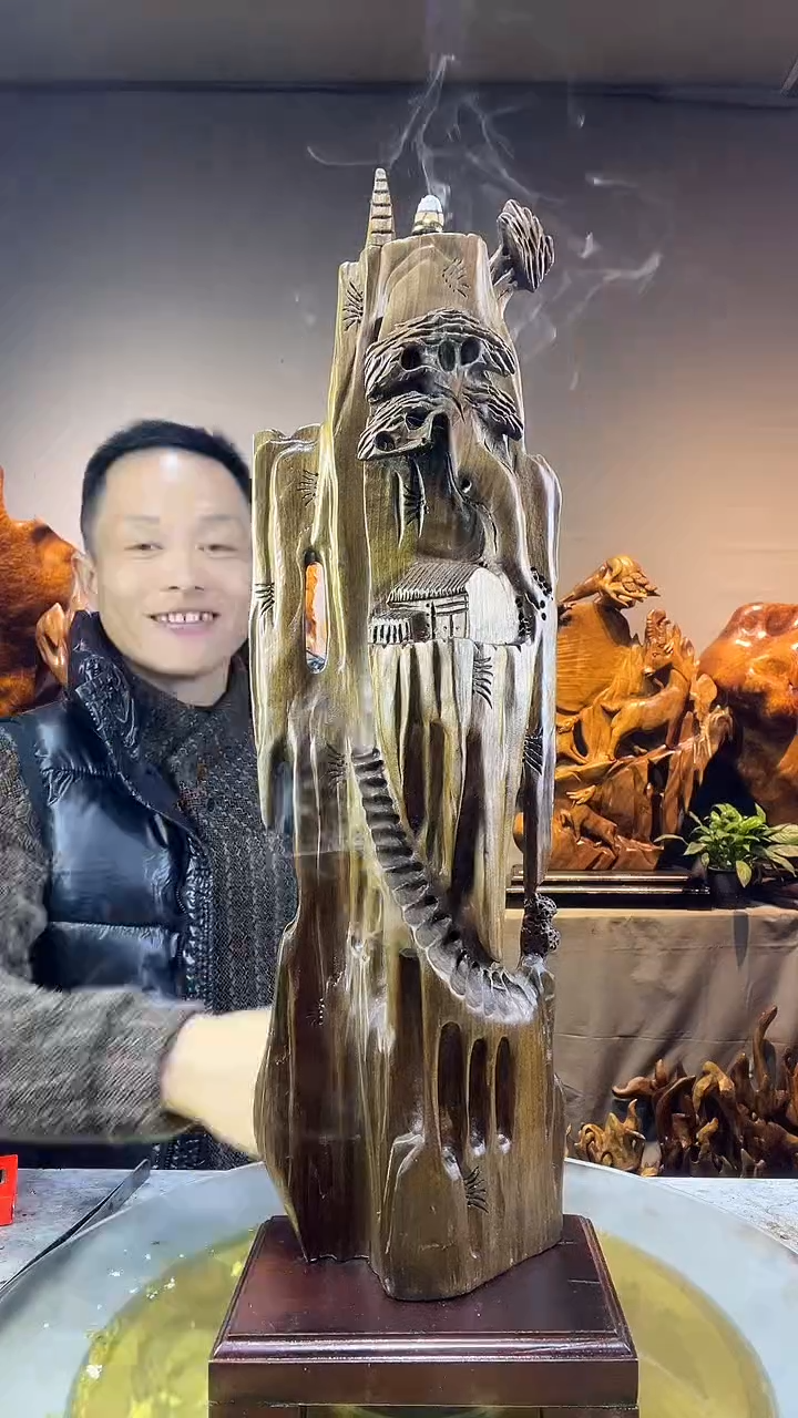 金丝楠笔***?小叶桢楠随行摆件43