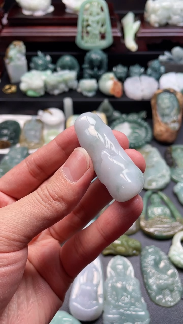 颈饰未镶嵌翡翠2  天然翡翠a货  悟道