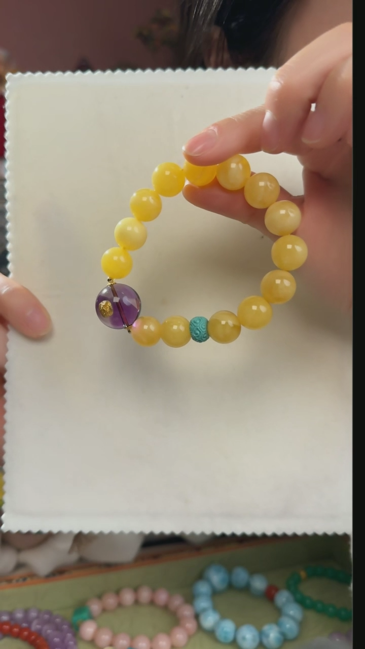 【闪购商品】蜜蜡手串未镶嵌天然蜜蜡手串13.5mm