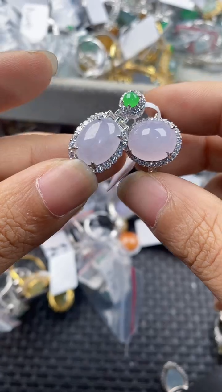 银S925镶嵌戒指翡翠8888----2