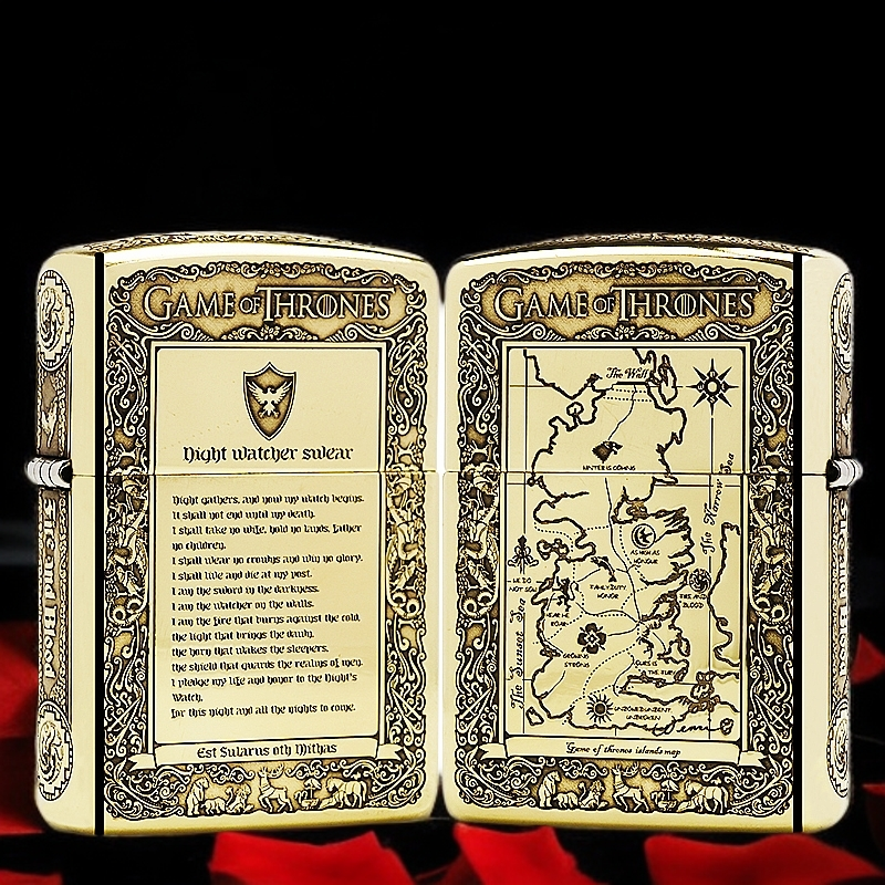 ZIPPO/之宝【冰与火之歌】黄铜盔甲机正品煤油打火机KF-DF