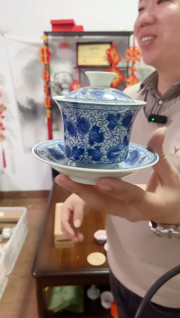 【闪购商品】【瓷心匠物】直播间福利专款腾花马蹄盖碗