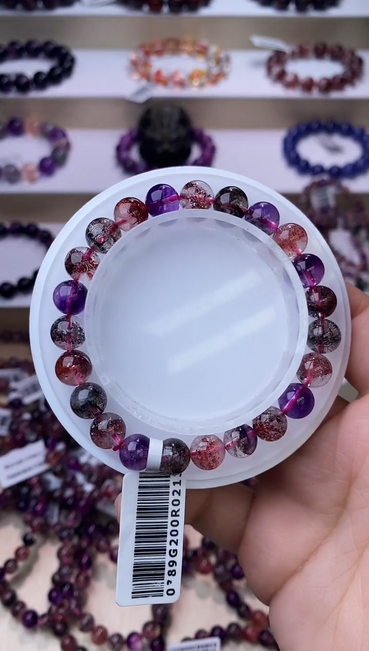 【闪购商品】水晶手链未镶嵌黑加仑超七8m+