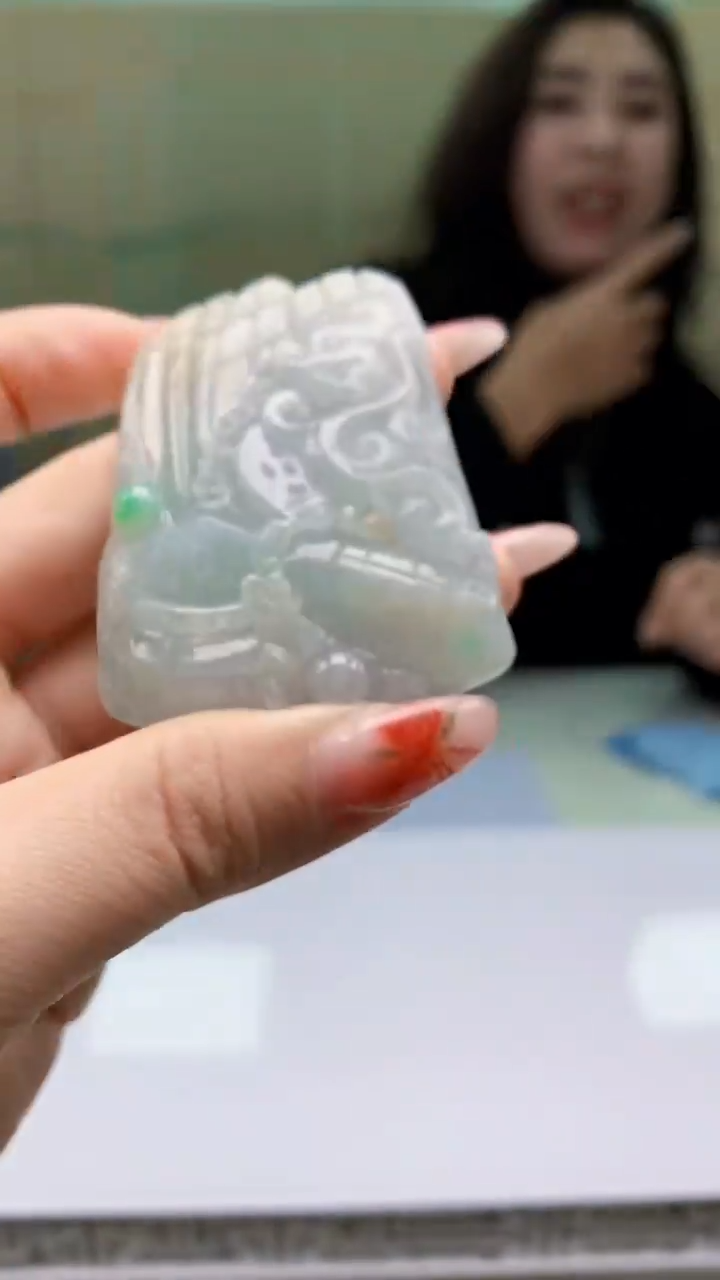 【闪购商品】定制翡翠未镶嵌4829ty-毛货挂件38