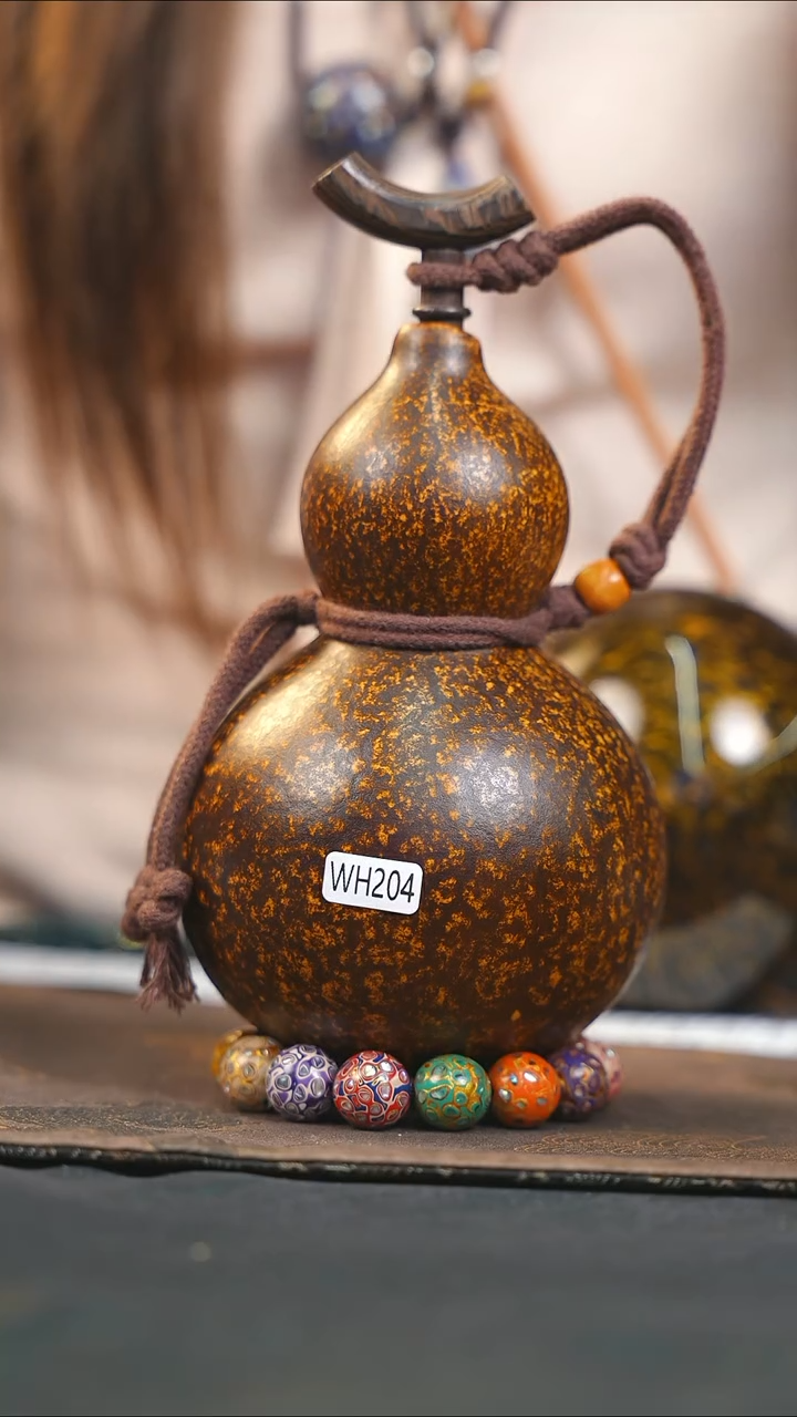 【闪购商品】WH204大漆酒葫芦不包手串及旋转底座