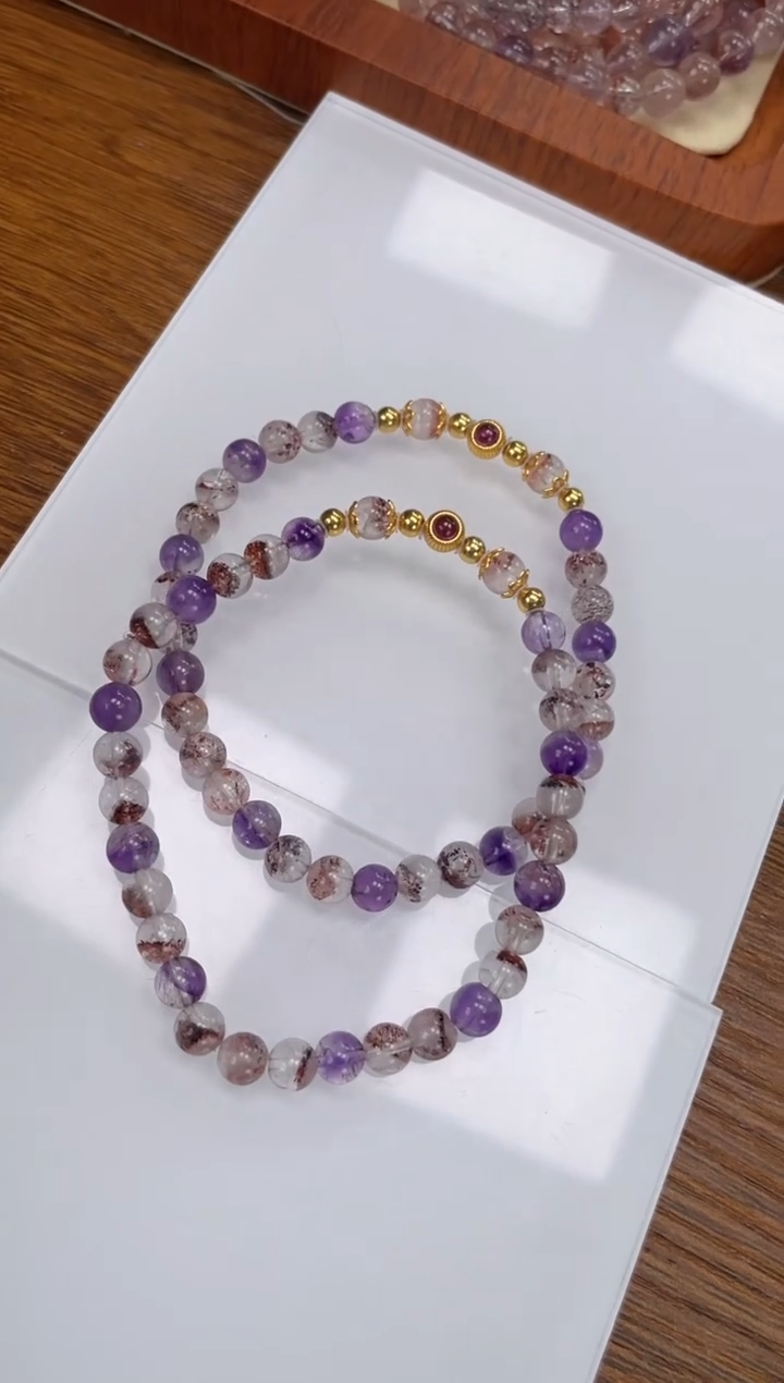 【闪购商品】水晶手链银S925镶嵌超七手串5+mm多样性发一