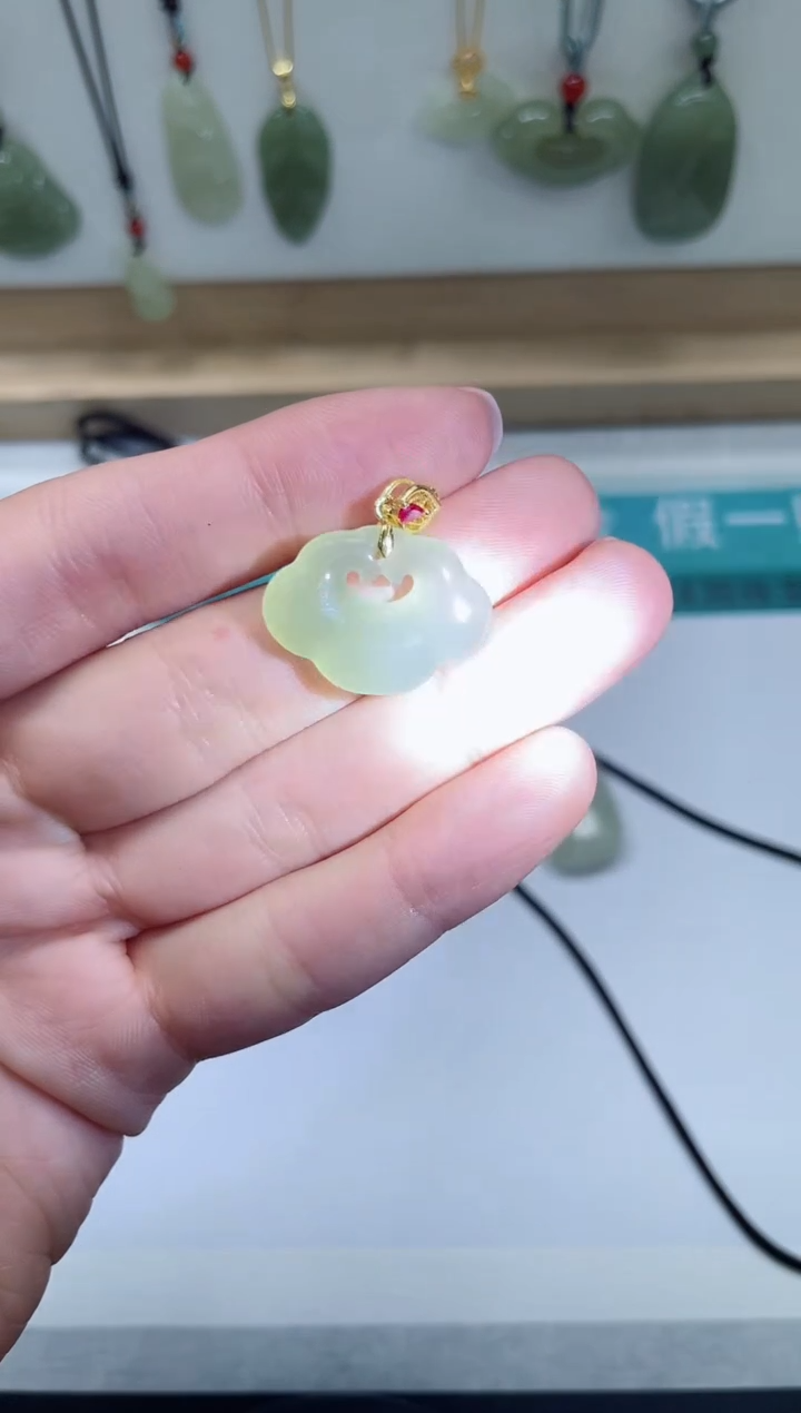 【闪购商品】和田玉颈饰银S925镶嵌0000