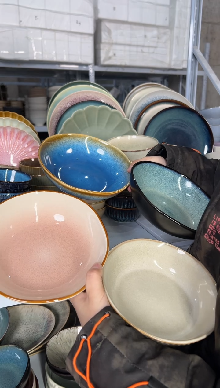 陶瓷外贸尾货瑕疵满20包邮X4 菜碗组合