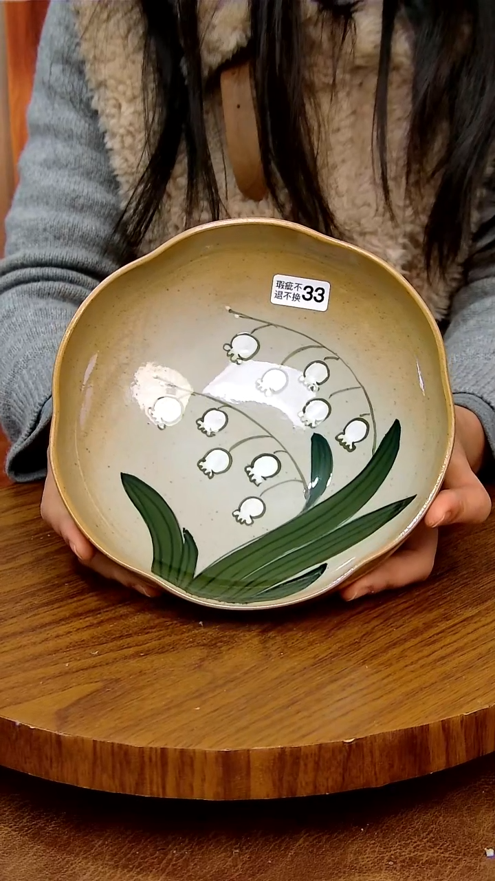 杯子陶景德镇手工手绘釉下彩陶瓷 ，微瑕